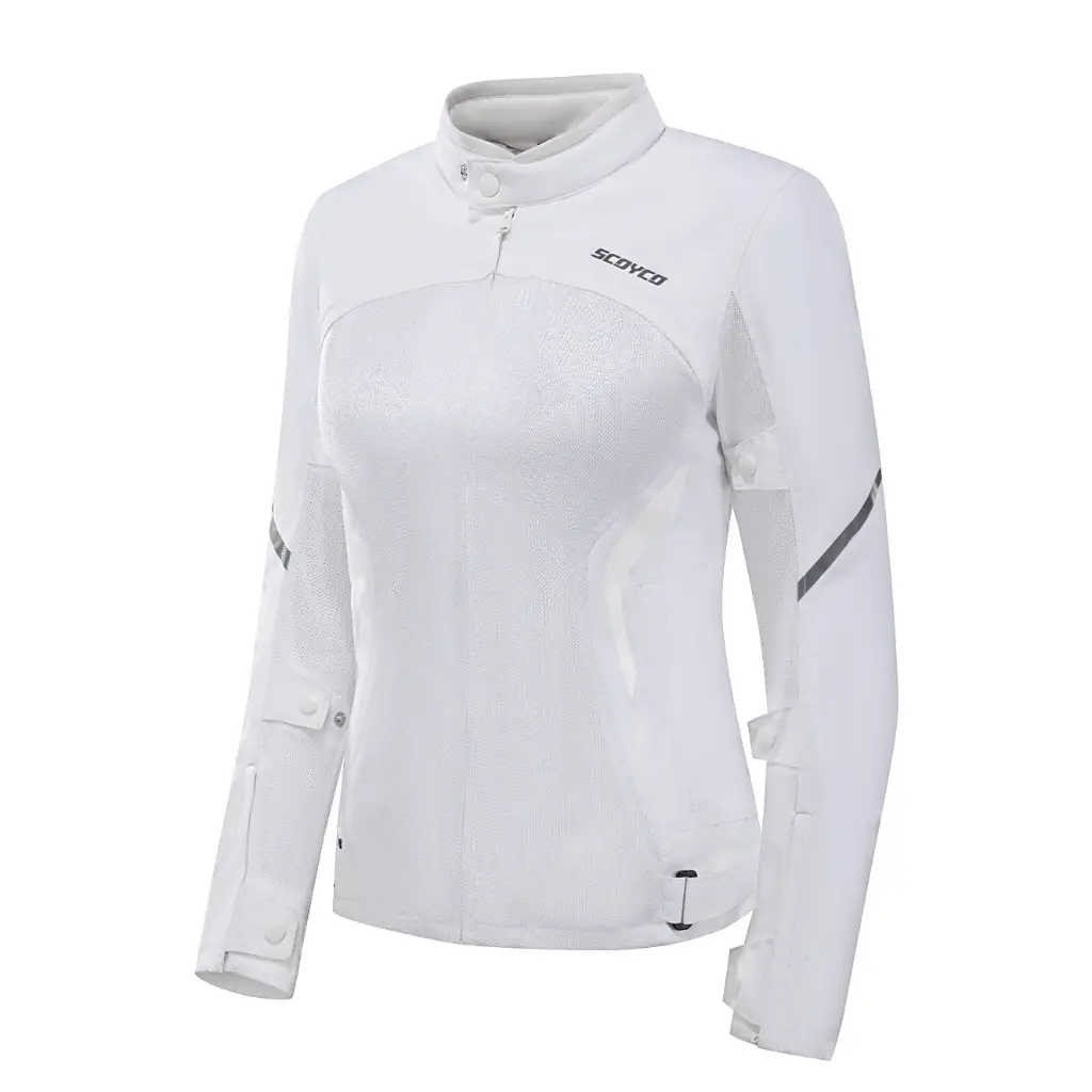 CHAQUETA URBANA TRANSPIRABLE PARA MUJER, PRIMAVERA Y VERANO - JK206 BK-W   COLORES NEGRO CON BLANCO / TALLA -XL