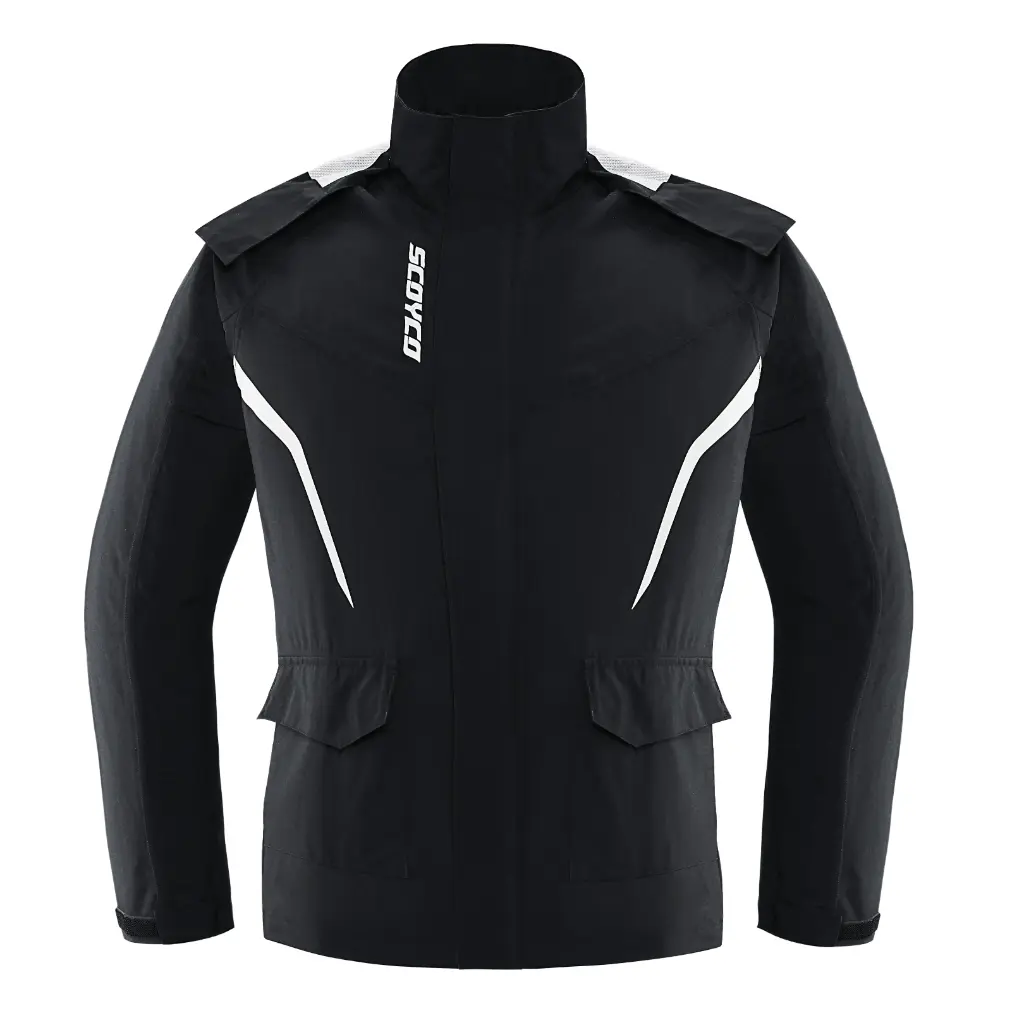 CHAQUETA IMPERMEABLE PARA MUJER RC10  / COLOR NEGRO / TALLA 2XL