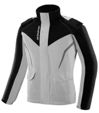 CHAQUETA IMPERMEABLE PARA MUJER RC10-2- GR  / COLOR GRIS- BLANCO  / TALLA S