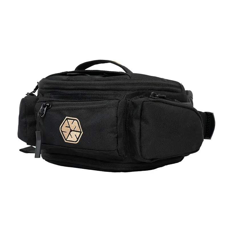 BOLSA DE MOTO ESTILO CANGURO / MATERIAL SINTETICO EN IMPERMIABLE / COLOR NEGRO / UNITALLA