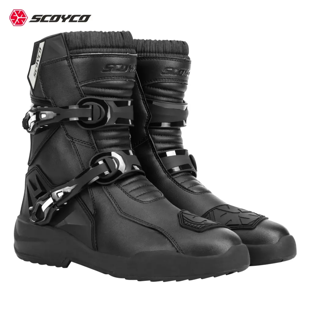 BOTAS IMPERMEABLES PARA MOTOCICLISMO / MT038WP / TALLA 2XL 43 / COLOR NEGRO