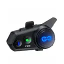 HEASED BLUETOOTH AURICULARES DE COMUNICACIÓN PARA CASCO DE MOTOCICLETA DE MALLA CON INTERCOMUNICADOR  PARA 8 PERSONAS