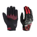GUANTES DE MOTO / PRIMAVERA Y VERANO - MC122 / COLOR ROJO  / TALLA S